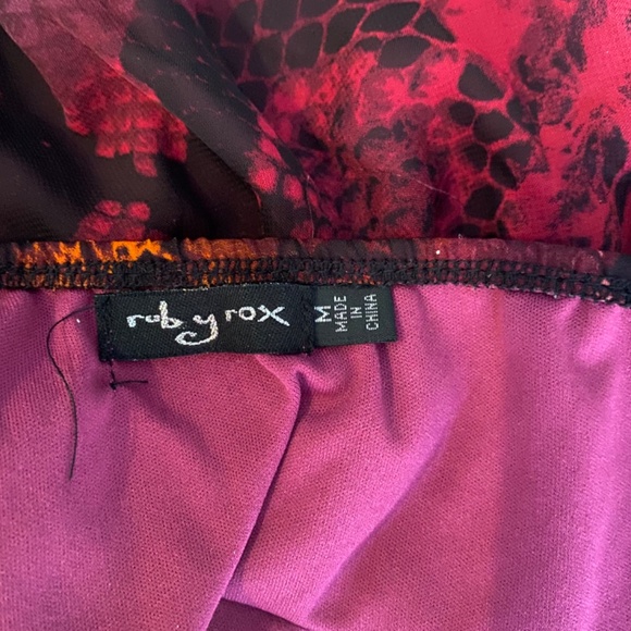 Ruby Rox Women's Medium One Shoulder Multicolor Dress - Picture 3 of 3